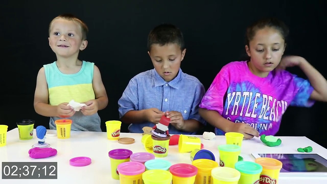 INSIDE OUT CHALLENGE x 2 - Movie Night Fun w/ Playdoh & Clothes (FUNnel Vision Disney Sillyness)