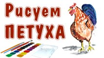 КАК НАРИСОВАТЬ ПЕТУХА. How to draw a bird