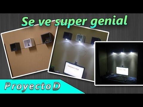 Como Empotrar Luces Led a Cajas flotantes de madera|How to Embed Lights Led a Wooden Floating Boxes!