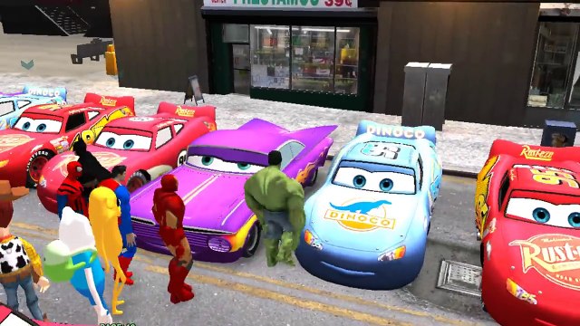 ★Lightning McQueen Disney Cars★ Spiderman, Batman, Superman, Hulk, Ironman & Nursery Rhymes songs