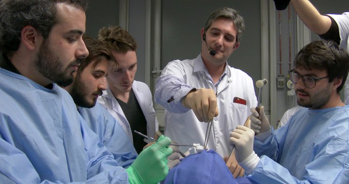 Voeux 2017 de la faculté de médecine de Nice - Laboratoire d'anatomie - Mannequin Challenge
