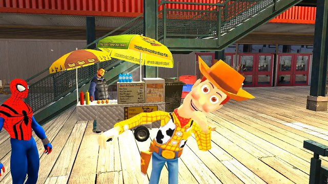 Spiderman, Elsa La Reine des Neiges, Woody Toy Story & Mickey samusent avec Flash McQueen Gameplay