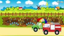 Dessins animés - Le Camion Rouge et La Pelleteuse en français - La Voiture Pour Enfants