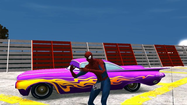 Spiderman y Cars en español presentan una carrera en el aeropuerto del videojuego de carreras