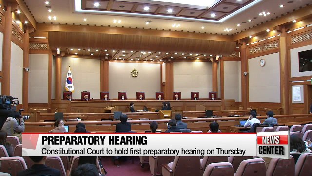 Constitutional Court to hold first hearing in impeachment case on Thursday