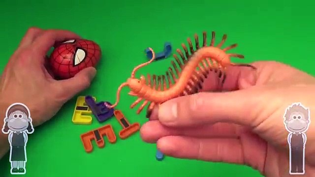 Spider-Man Surprise Egg Word Jumble! Spelling Creepy Crawlers! Lesson 1 Toys for Kids!