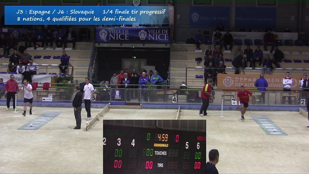 Quarts de finale, tir progressif, Sport Boules, Euro Masculin, Nice 2016