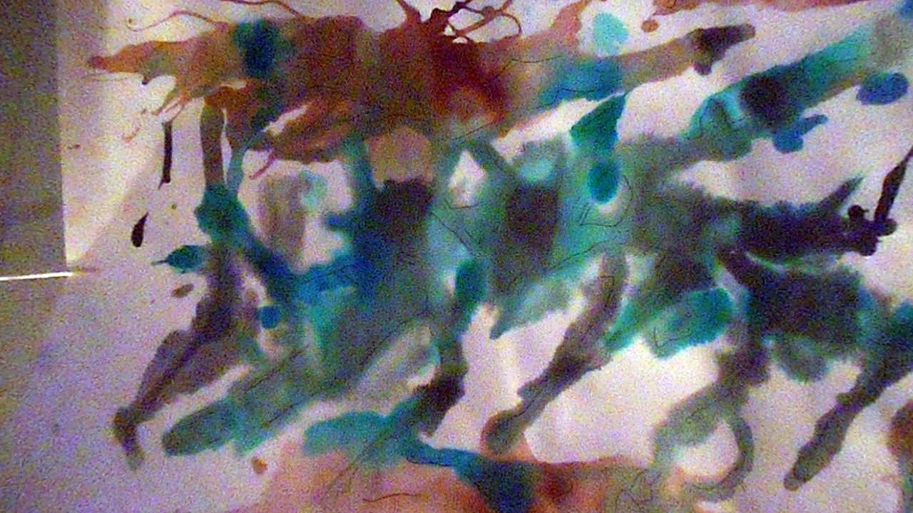 Réalisation I ( encres, papiers brûlés, 2016)