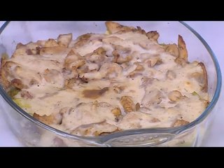 مكرونة بالبصل والثوم والمشروم | نجلاء الشرشابي