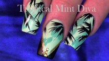Hot Summer Nails | Tropical Diva Teal Nail Art Design Tutorial
