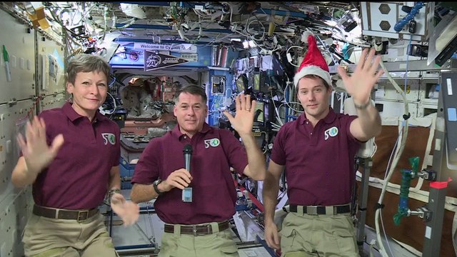 Thomas Pesquet and Expedition 50 space Christmas message
