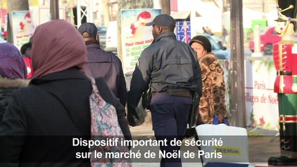 Dispositif important de sécurité sur le marché de Noël à Paris