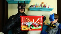 Little Batman and Batman Costumes Compete in Disney Cars Guessing Game by ToysReviewToys