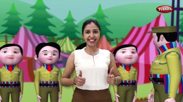 Five Little Soldiers Rhyme With Actions | Action Songs For Children | 3D Nursery Rhymes With Lyrics