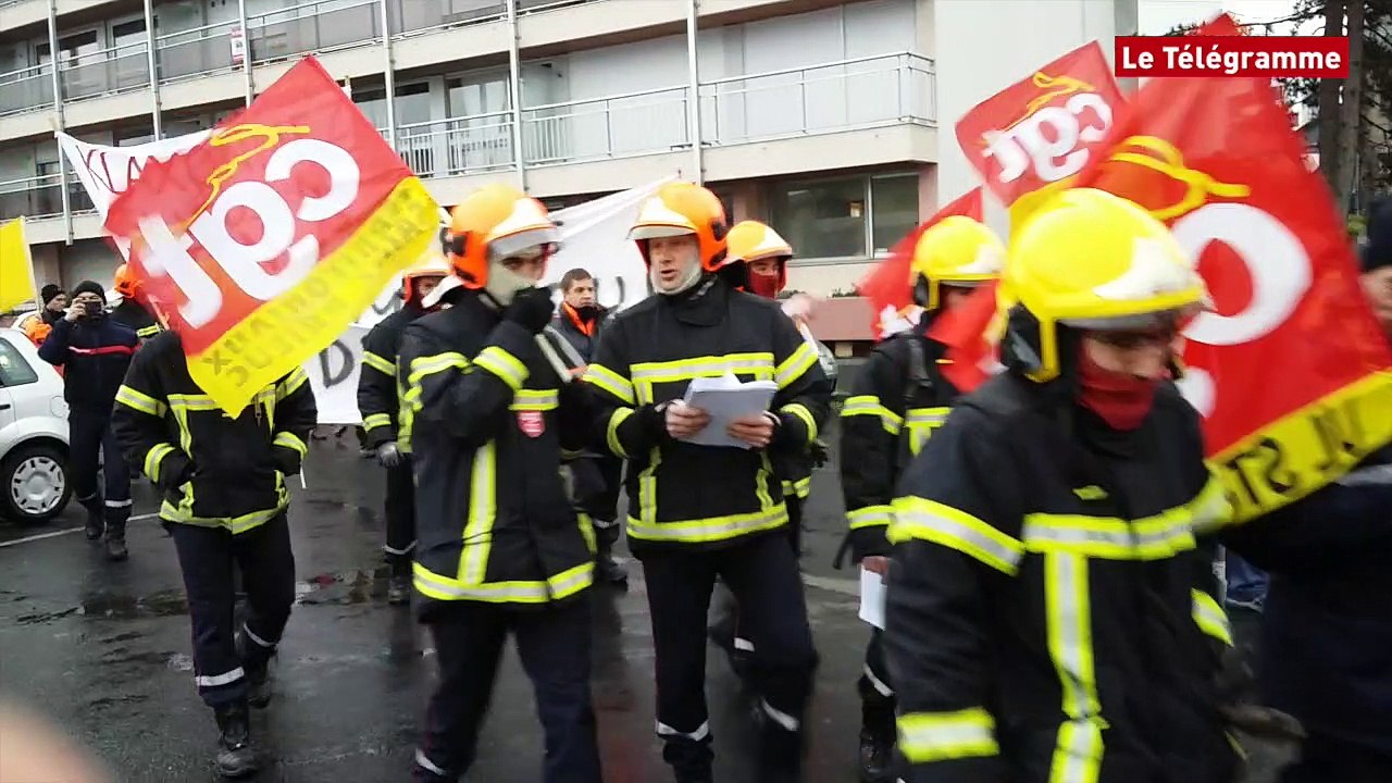 Saint-Brieuc. Journée de mobilisation pour les pompiers des Côtes-d'Armor