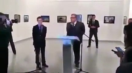 Complete Video Of Firing On Russian Ambassador In Turkey