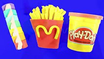 Peppa Pig Toys Play doh kids! Make cake roll rainbow & french fries play dough clay