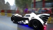 DC Comics Batmans Batmobile & Insane Disney Lightning McQueen Cars Race!