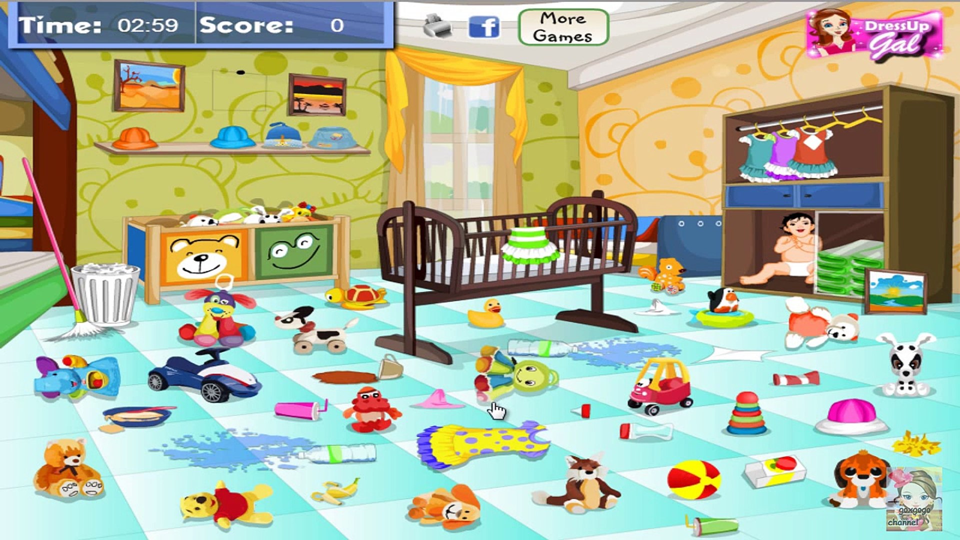 ⁣Baby Room Clean Up Game