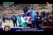 Abancay: al menos 12 policías muertos tras caída de bus a un abismo