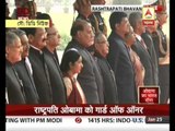 obama greeted with guard of honour at  rashtrapati bhawan