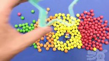 Learn Sizes Skittles Candy Stars! Game with Frozen & Peppa Pig!