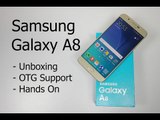 Samsung Galaxy A8 Unboxing, OTG Support and Hands On | AllAboutTechnologies