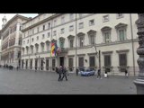 Roma - Berlino, bandiere a mezz'asta in segno di lutto a Palazzo Chigi (20.12.16)
