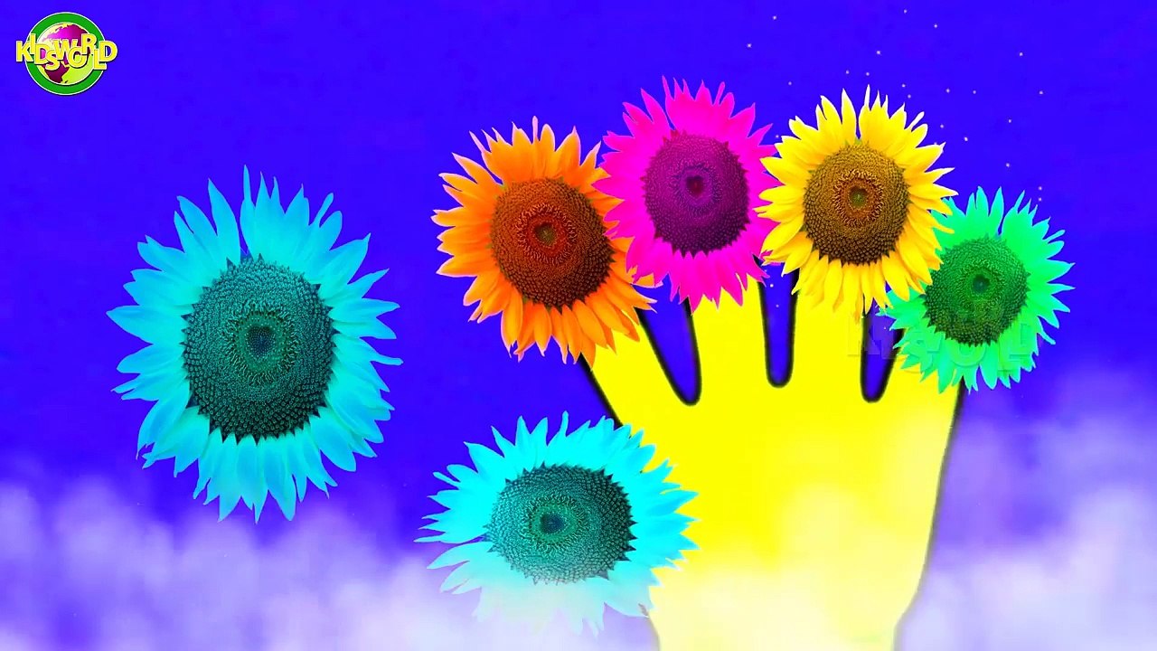 Finger Family Sunflower Cartoon Nursery Rhyme For Kids | Baby Songs | Kids World |