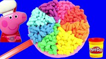 PLAY DOH RAINBOW CAKE! - CREAT Lollipop Rainbow playdoh toys with Peppa Pig