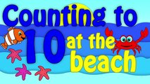 COUNTING TO 10 - for Kindergarten Preschool BEACH THEME Fun Count to 10 Video