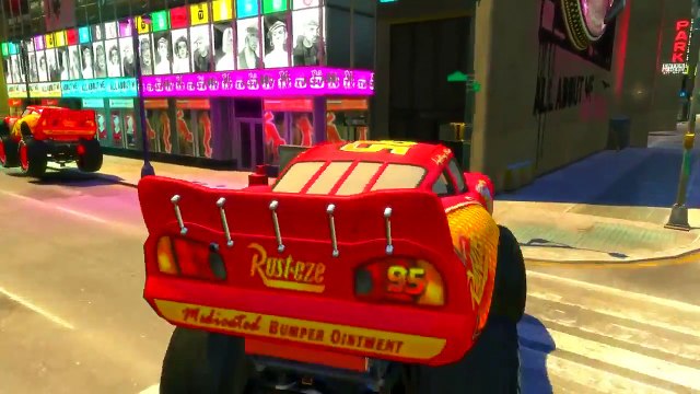 [ Lightning McQueen ] Nursery Rhymes DJ Disney cars Lightning McQueen Frozen Elsa.mp4