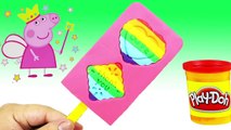 [Play doh Pink] - Make Ice Cream Play-Doh Heart & Square Rainbow For Peppa Pig Funny Toys