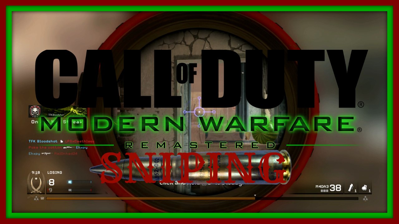 call of duty modern warfare remastered sniper gameplay on bog m40a3/r700