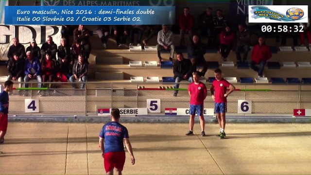 Demi-finales double, Sport Boules, Euro Masculin, Nice 2016