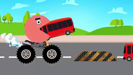 Colors for Children to Learn with Packman Cartoon Mini Bus Toys - Colurs for Kids - Songs Kids