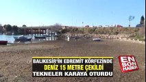 Deniz çekildi tekneler karaya oturdu | En Son Haber