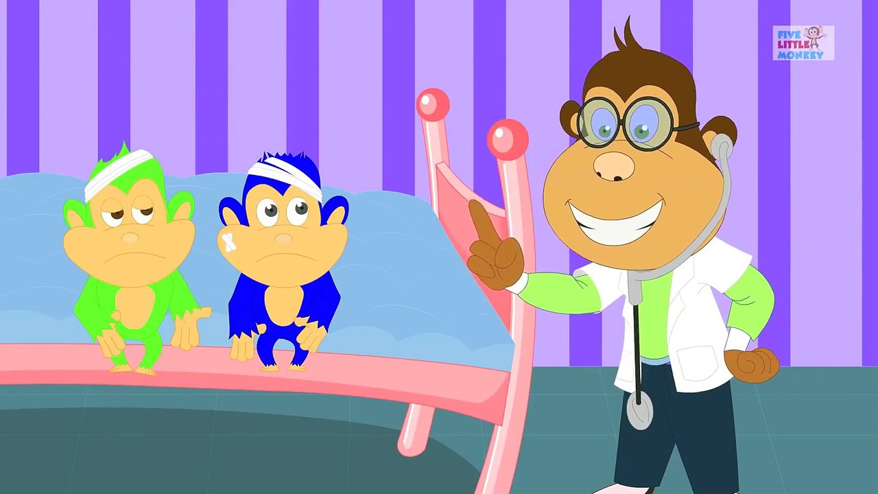 Five Little Monkey with Lyrics