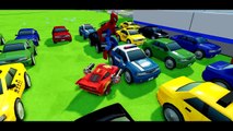 ORANGE Monster Truck Color! Disney Mcqueen Cars   Spiderman   HULK Finger Family Song Nursery Rhyme