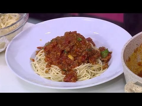 مكرونة بالريحان والطماطم المجففة | غادة التلي