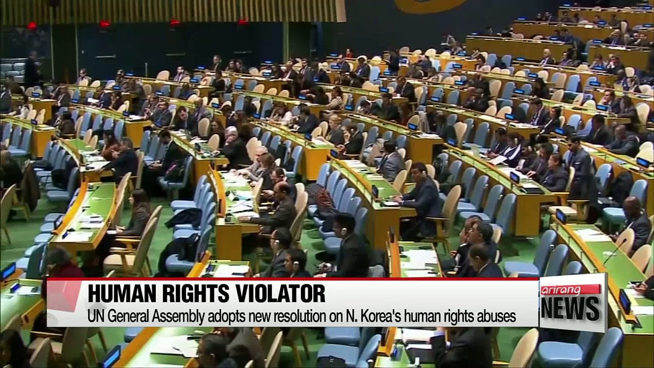 UN General Assembly adopts new resolution on N. Korea's human rights abuses