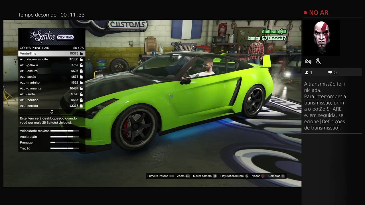 Transmissão ao vivo da PS4 de vamapt