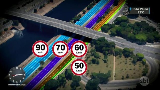 Doria confirma que vai aumentar o limite de velocidade nas marginais Tietê e Pinheiros