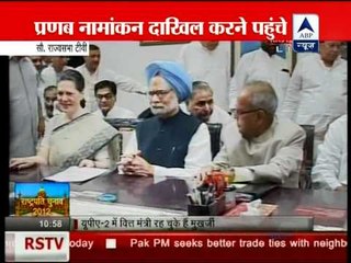 Pranab Mukherjee files nomination for President polls with UPA top brass