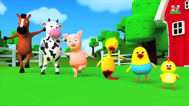 five little dogs | 3d rhymes | baby songs | nursery rhymes | Farmees