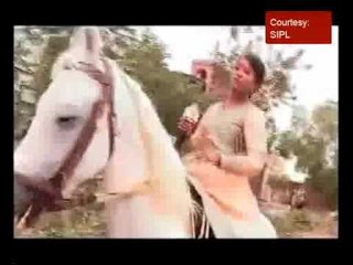 Jhansi ki Rani practices horse riding