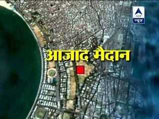 BREAKING NEWS: Angry protestors set ablaze vehicles at Azad Maidan