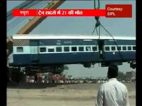 Mathura mishap: cranes used for removing train bogies