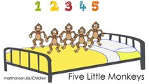 Counting Songs for Children 1-5 Numbers to Kindergarten Kids Toddlers Five Little Monkeys Song