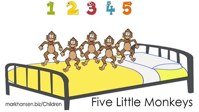 Counting Songs for Children 1-5 Numbers to Kindergarten Kids Toddlers Five Little Monkeys Song